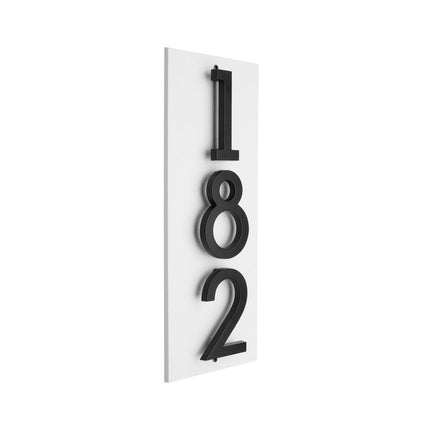 Personalized Vertical Floating Stand-Off 3-Number Sign