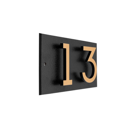 Personalized Horizontal Floating Stand-Off 2-Number Sign