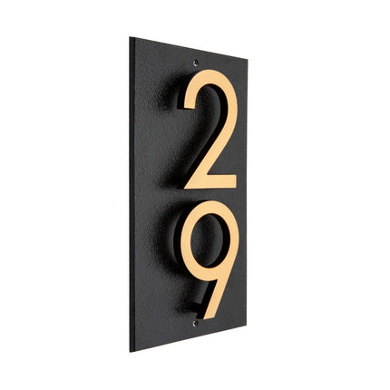 Personalized Vertical Floating Stand-Off 2-Number Sign