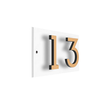Personalized Horizontal Floating Stand-Off 2-Number Sign