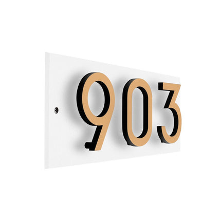 Personalized Horizontal Floating Stand-Off 3-Number Sign