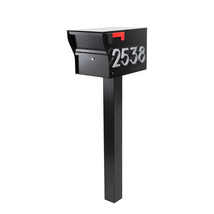 MailVault Streetside Mailbox with Stand-off Numbers & Post