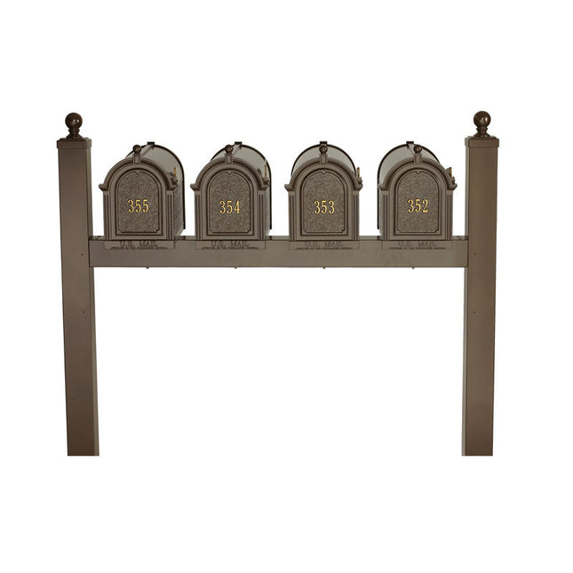 Personalized Multi Mailbox Quad Package