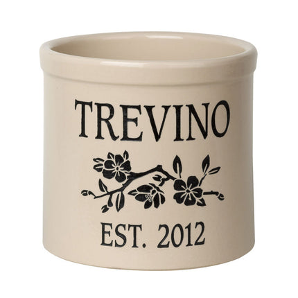 Personalized Dogwood Crock