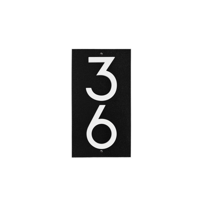 Personalized Vertical Floating Stand-Off 2-Number Sign