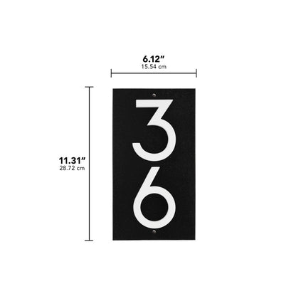 Personalized Vertical Floating Stand-Off 2-Number Sign