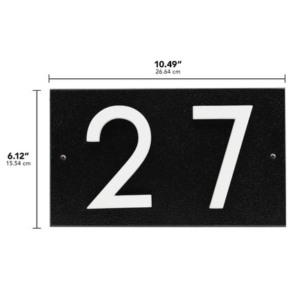 Personalized Horizontal Floating Stand-Off 2-Number Sign