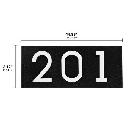 Personalized Horizontal Floating Stand-Off 3-Number Sign