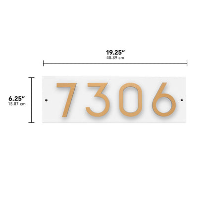 Personalized Horizontal Floating Stand-Off 4-Number Sign