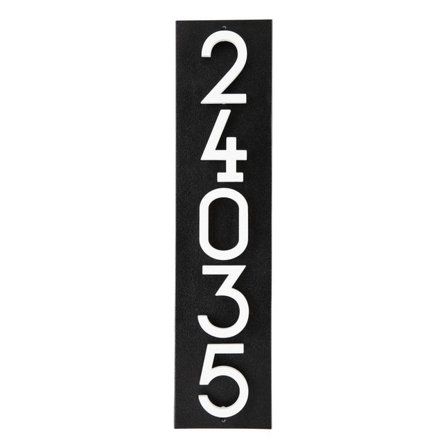 Personalized Vertical Floating Stand-Off 5-Number Sign
