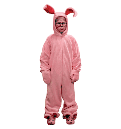 A Christmas Story Ralphie Bunny Costume Cardboard Cutout