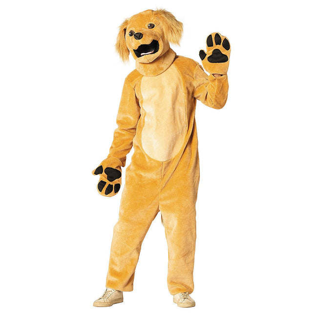 Adult Brown Dog Jumpsuit Costume with Mask & Paws