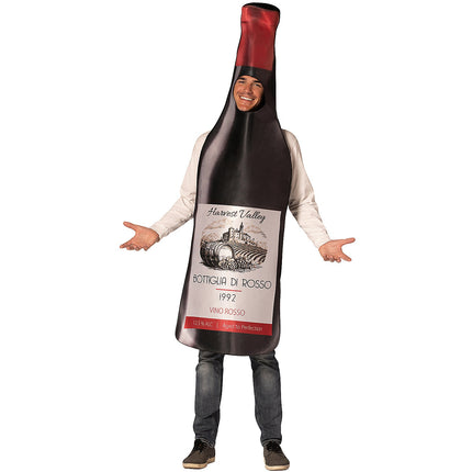 Adult Get Real Bottle of Red Wine Costume