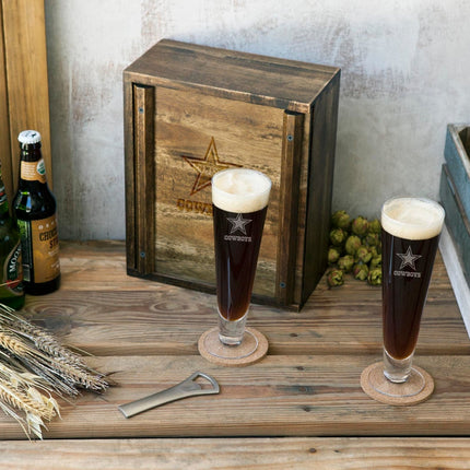 Dallas Cowboys Pilsner Beer Glass Gift Set