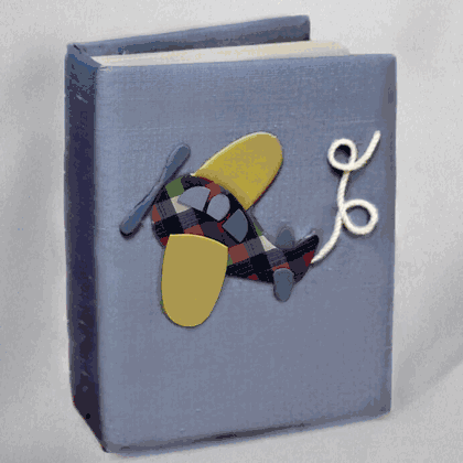Airplane Personalized Baby Photo Album - Small