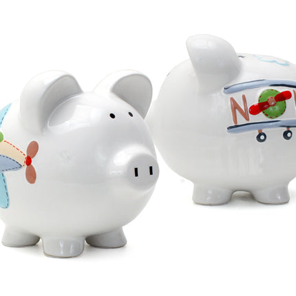 Airplane Large Piggy Bank