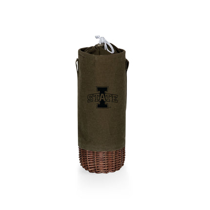 Iowa St Cyclones Malbec Insulated Canvas & Willow Wine Bottle Basket