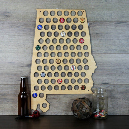 Alabama Beer Cap Map