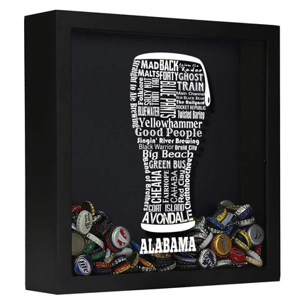 Alabama Beer Typography Shadow Box