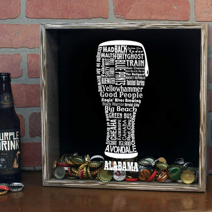 Alabama Beer Typography Shadow Box