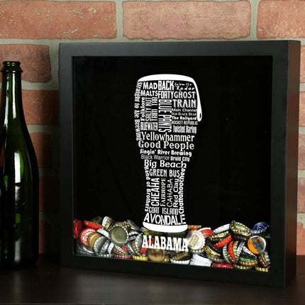 Alabama Beer Typography Shadow Box