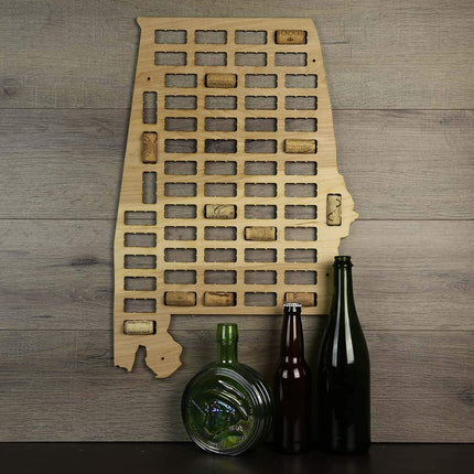 Alabama Wine Cork Map