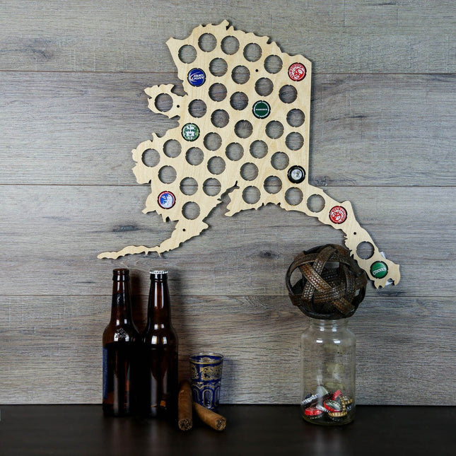 Alaska Beer Cap Map