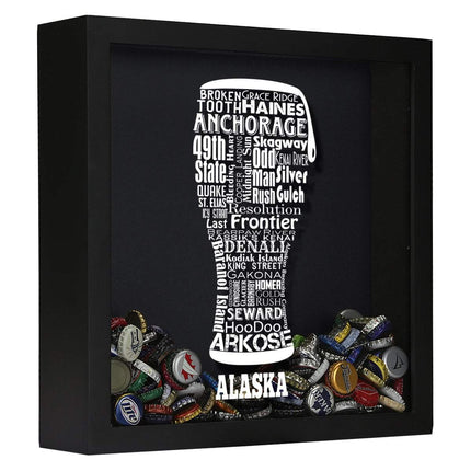 Alaska Beer Typography Shadow Box