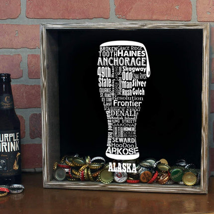 Alaska Beer Typography Shadow Box
