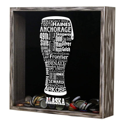 Alaska Beer Typography Shadow Box