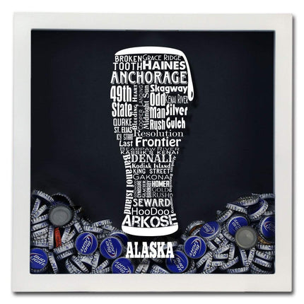Alaska Beer Typography Shadow Box