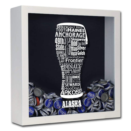 Alaska Beer Typography Shadow Box