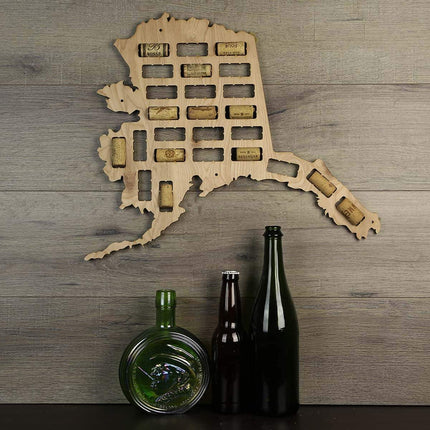 Alaska Wine Cork Map