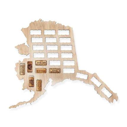 Alaska Wine Cork Map