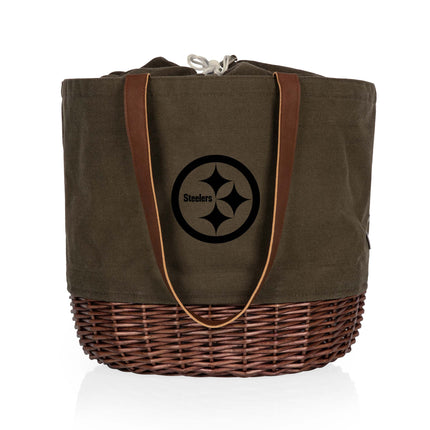 Pittsburgh Steelers - Coronado Canvas and Willow Basket Tote