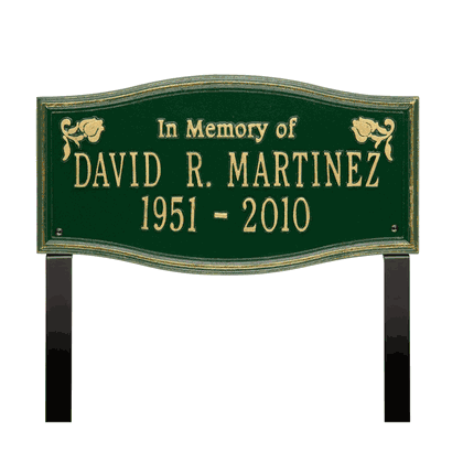 Alexandria Standard Two Line "In Memory Of" Lawn Plaque