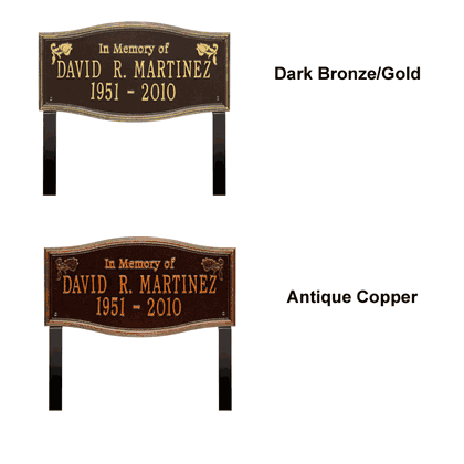 Alexandria Standard Two Line "In Memory Of" Lawn Plaque
