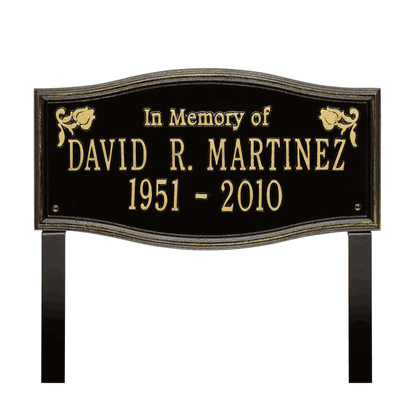 Alexandria Standard Two Line "In Memory Of" Lawn Plaque