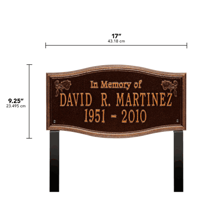 Alexandria Standard Two Line "In Memory Of" Lawn Plaque