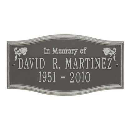 Alexandria Standard Two Line "In Memory Of" Wall Plaque