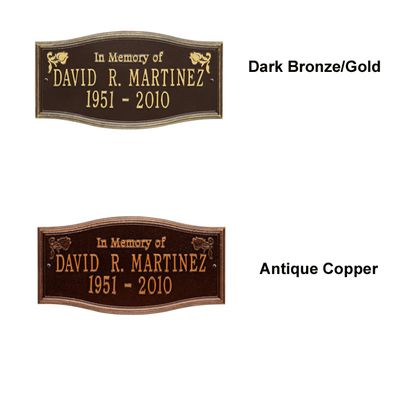 Alexandria Standard Two Line "In Memory Of" Wall Plaque