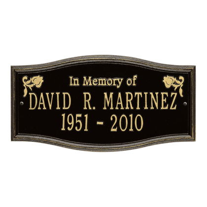 Alexandria Standard Two Line "In Memory Of" Wall Plaque