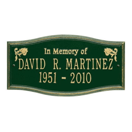 Alexandria Standard Two Line "In Memory Of" Wall Plaque