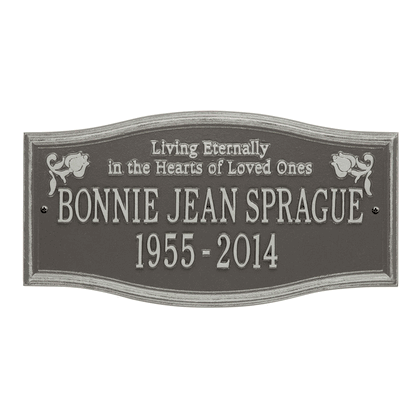 Alexandria Standard Two Line "Living Eternally" Wall Plaque