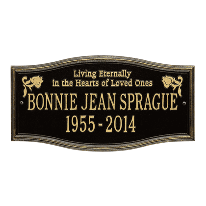 Alexandria Standard Two Line "Living Eternally" Wall Plaque