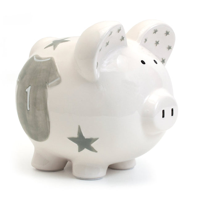 Allstar Gray Jersey Large Piggy Bank