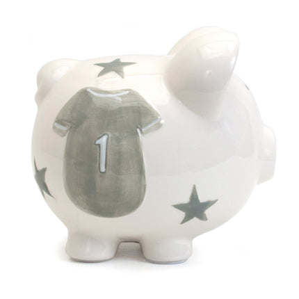 Allstar Gray Jersey Large Piggy Bank