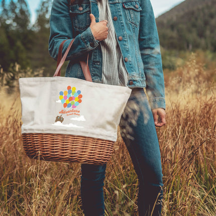 UP - Coronado Canvas and Willow Basket Tote