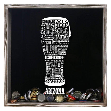 Arizona Beer Typography Shadow Box