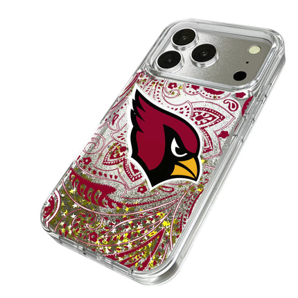 Arizona Cardinals Paisley Glitter Phone Case for Apple iPhone